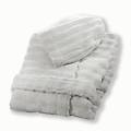 accappatoio con cappuccio fyber e continuativi luxury in cotone bianco
