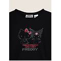 t-shirt hello kitty & kuromi con stampa frontale nero donna large