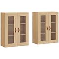 - armadietti a parete 2 pz rovere sonoma in legno multistrato