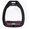 staffe di sicurezza per equitazione inclinati ultra grip nero/nero/rosa flex-on