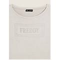 t-shirt donna con logo strass e glitter white sand donna small