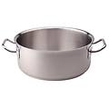 pentole casseruola bassa in acciao inox per induzione due maniglie diam. 24cm