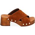 sandali cognac in camoscio tacco 5 5 cm