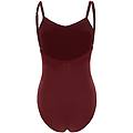 body con scollatura a v sulla schiena bordeaux donna large