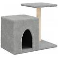 - albero per gatti con tiragraffi in sisal grigio chiaro 50 5 cm
