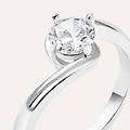 anello solitario silver elegance argento rodiato cubic zirconia collezione silver elegance misura 54