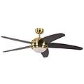 - ventilatore da soffitto melton ottone finitura lama wenge con telecomando 132 cm