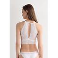 bra top in pizzo donna bianco taglia s