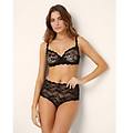 culotte panty a vita alta in pizzo fancy lace / nero / s nero