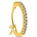 mono orecchino a cerchio claire oro giallo cubic zirconia collezione claire oro giallo