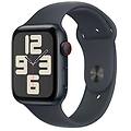 watch se gps + cellular 44mm cassa alluminio mezzanotte con mezzanotte sport band s/m