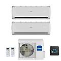 climatizzatore condizionatore dual split inverter tundra plus r-32 9000+9000 con 2u40s2sm1fa wi-fi