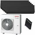 condizionatore shorai edge black penta split 9000+9000+12000+12000+12000 btu inverter a++ wifi