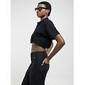 maglia cropped stile polo