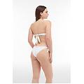 top bikini con logo composto da strass bianco donna extra small