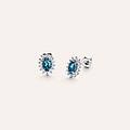 orecchini lobo amélie oro bianco topazio cubic zirconia collezione amélie oro bianco