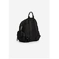 zainetto donna in nylon con tasche multiple nero donna unica