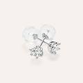 orecchini lobo punto luce claire oro bianco cubic zirconia collezione claire oro bianco