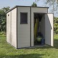 casetta da giardino manor pent in polipropilene beige con porta battente semplice superficie interna