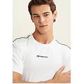 t-shirt in jersey stretch con cuciture in contrasto b. de blanc-quiet green uomo extra large