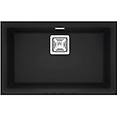 lavello 1 vasca (69x43 8cm) karisma 120 sottotop nero opaco lgk12040bso