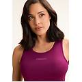 canotta sportiva in tessuto traspirante con logo glitter plum caspia donna extra large
