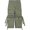 pantaloni cargo da bambina in cotone tinto capo