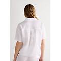 camicia manica corta in tela di lino the pure linen donna bianco taglia l