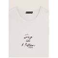 t-shirt manica lunga in jersey viscosa con scritta dorata white sand donna large