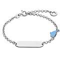 bracciale con targa bambino argento 925 gioiello kids bra 262