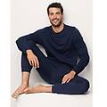 pigiama lungo da uomo blu con tasche daily loungewear / blu notte / xxl blu notte