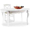 - grant tavolo da pranzo ovale allungabile in legno massello 100 x 160/210
