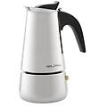 caffettiera 4 tazze (200 ml) i moka induzione per piano cottura lungo i caffettiera in acciaio