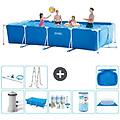 - piscina fuori terra rettangolo 450x220x84 cm blu include accessori coordinati a363