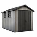 oakland 7511 casetta da giardino con porta doppia anta e finestre 230x350x242 cm