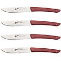 set coltelli da bistecca 4 pezzi color rosso