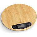 bilancia cucina digitale rotonda bambu' portatile