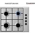 sspc604xl piano cottura a gas 4 zone griglie smaltate 60cm inox