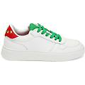 sneakers bianco-rosso