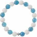 bracciale elastico donna argento 925 gioiello by milor wsst01220. aqua