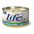 life cat natural lattine 85 gr tonno con pesce azzurro confezione da 24 pezzi cibo umido per gatti