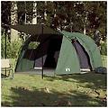 - tenda da campeggio a tunnel per 4 persone verde impermeabile