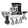 - ekm 4200 glossy black planetaria capacità 4. 8 litri potenza 1000 watt colore nero