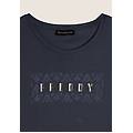 t-shirt in jersey leggero con grafica floreale blu navy donna medium