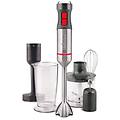 frullatore a immersione bp4654 da 1200 w con 20 velocità 4 lame e accessori neri e rossi