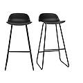 set di 2 sgabelli da bar design nero ella