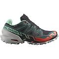 speedcross 6 gore-tex nero verde rosso scarpe trail running donna eur 38 2/3 / uk 5 5