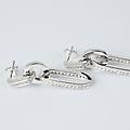 orecchini pendenti silver shine argento rodiato cubic zirconia collezione silver shine bianco