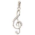 ciondolo donna chiave di violino oro bianco 133237