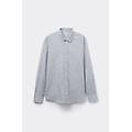 camicia in lino e cotone uomo blu taglia m